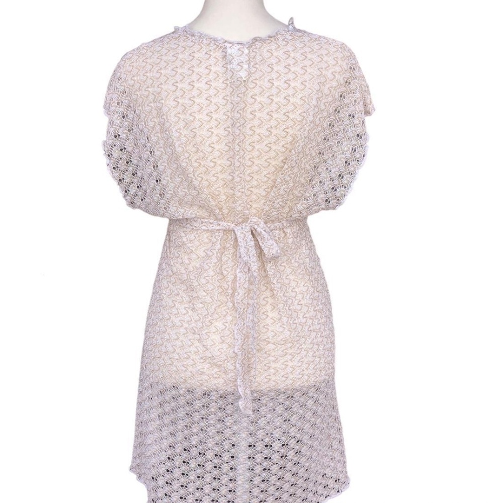 BECCA Rebecca Virtue Gold/Cream swim coverup, XS, GD1108 - Picture 2 of 10